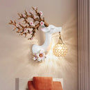appliques murales modernes en résine style chinois cerf fortune