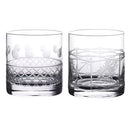 Verres whisky old fashioned motif cristal lot deux