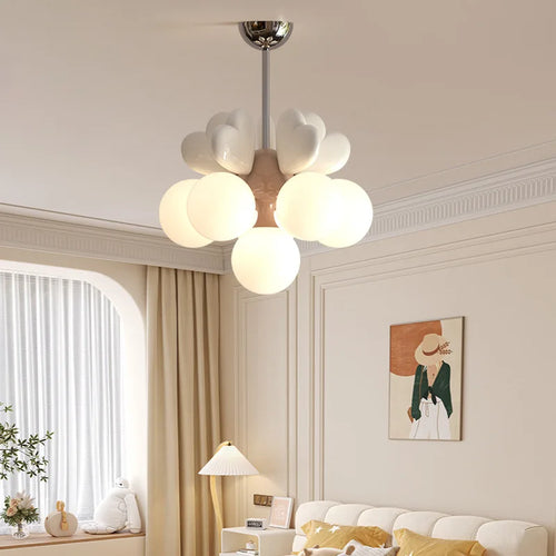 lustre de princesse avec bulle en forme de cœur pour chambre d'enfant - vue 3 sur 11