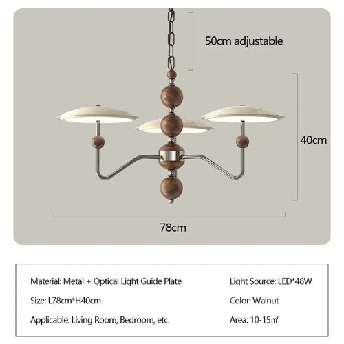 lustre moderne nordique design soucoupe volante avec lumière led - vue 11 sur 11