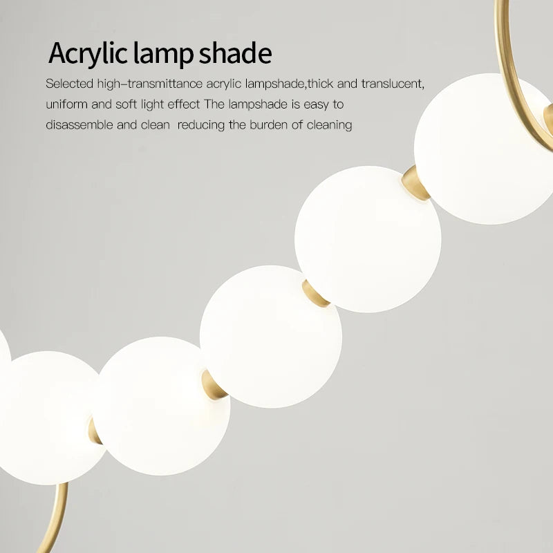 lustre français moderne en cuivre design bar lumière mode duplex simple - vue 6 sur 28