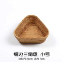 panier en rotin rectangulaire tissé à la main pour rangement et pique-nique