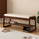 banc à chaussures en bois massif pour rangement pratique