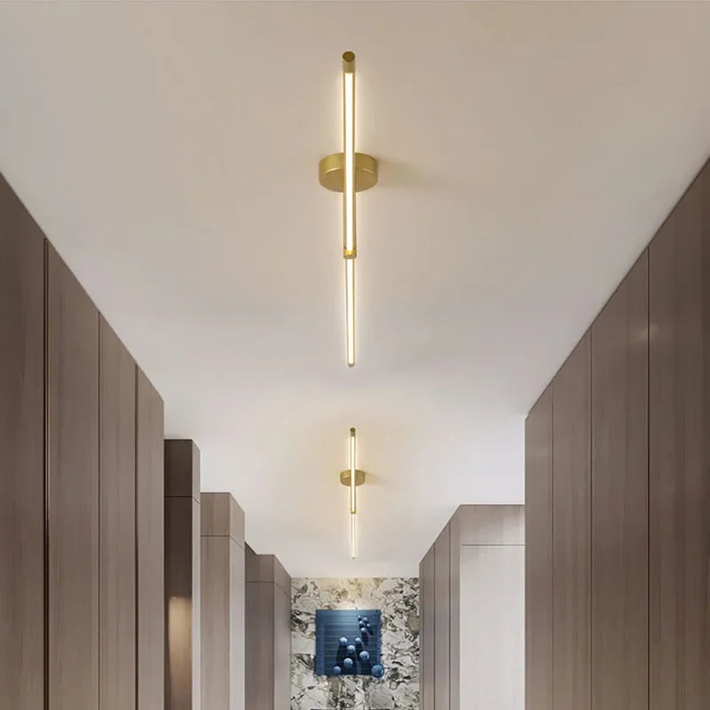 lustre moderne led pour allée murale miroir ligne décoration maison