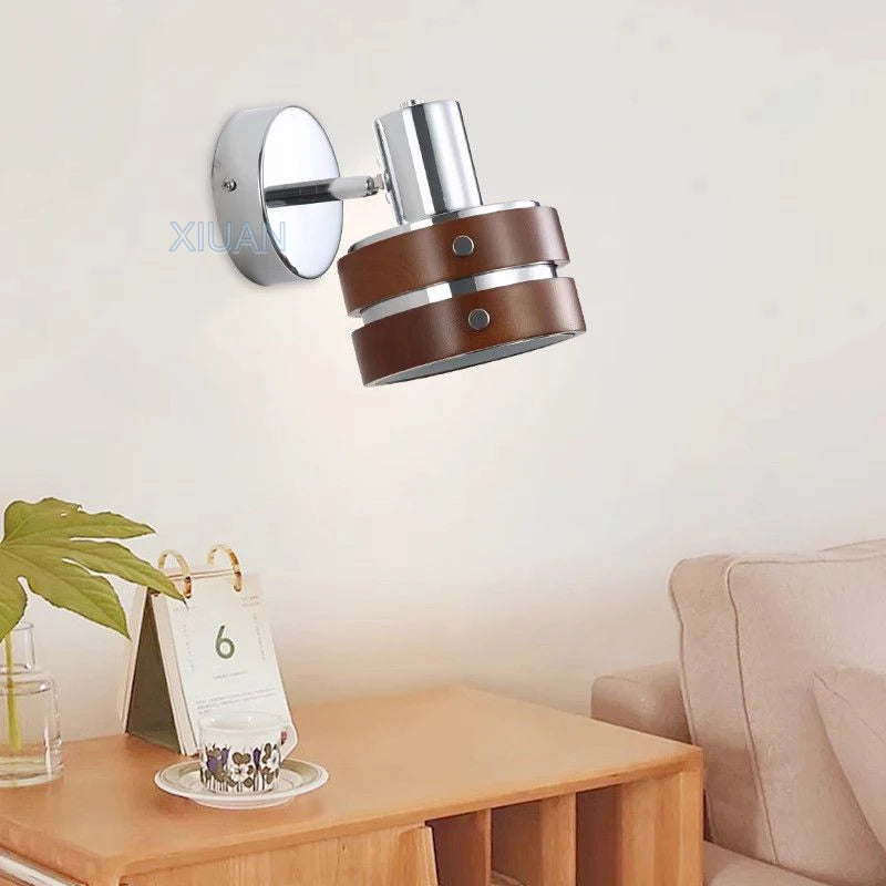 applique murale led bauhaus bois rétro pour lecture