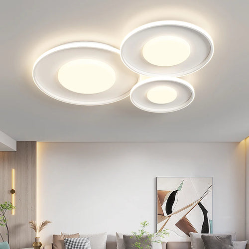 lustre nordique qiyimei éclairage intérieur lumière ronde lampara - vue 2 sur 12