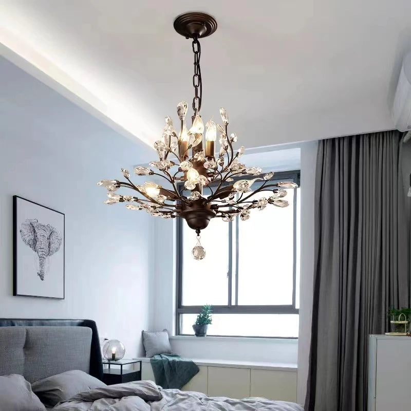 lustre en cristal rétro pour magasin créatif et original - vue 3 sur 13