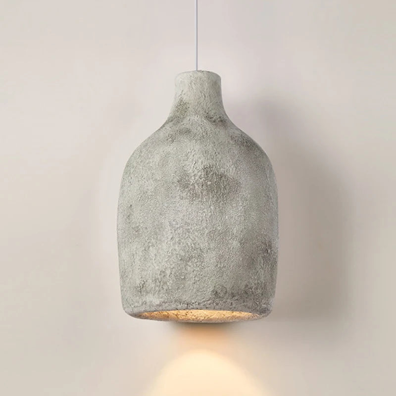 suspension led design rétro nordique wabi sabi pour décoration maison - vue 5 sur 8