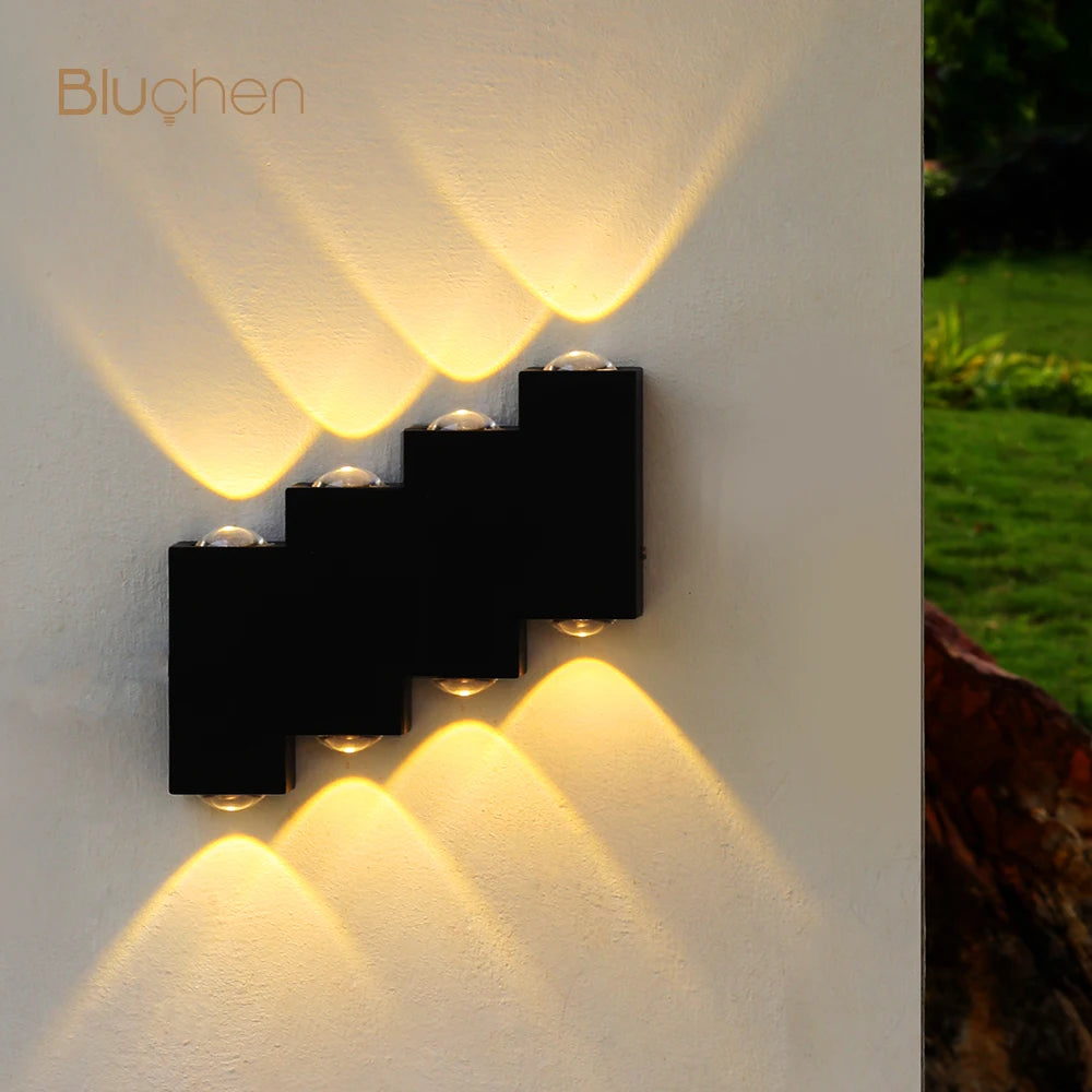 applique murale led étanche moderne pour extérieur jardin - vue 3 sur 10