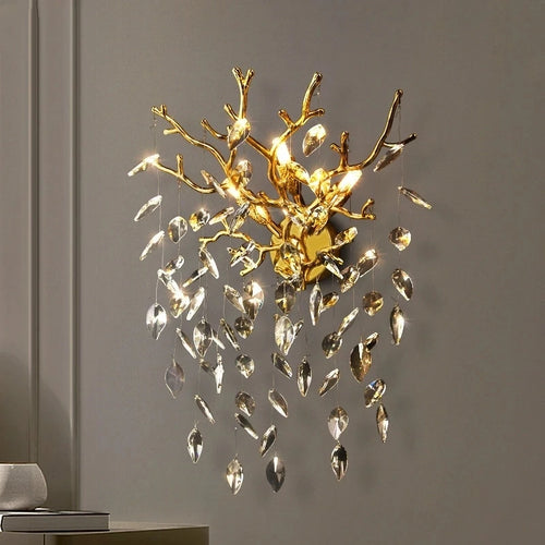 Applique murale LED en cristal