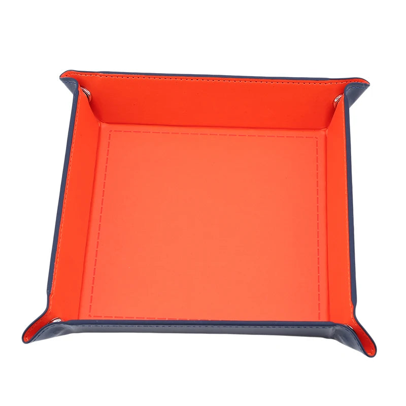 plateau pliable en cuir pour rangement divers et accessoires - vue 12 sur 12