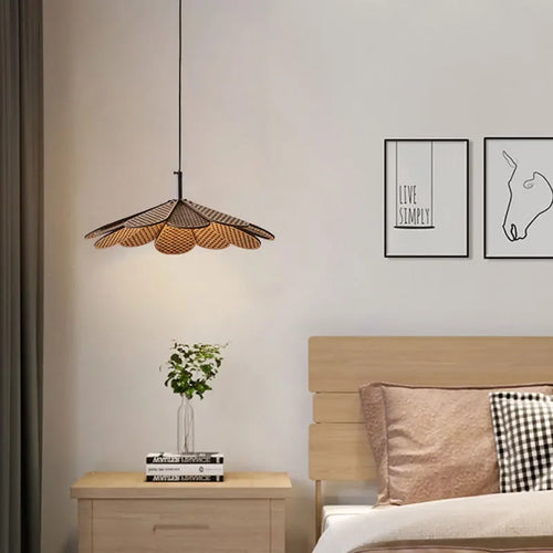 suspension en bois japonais style pétale pour intérieur chaleureux - vue 3 sur 6