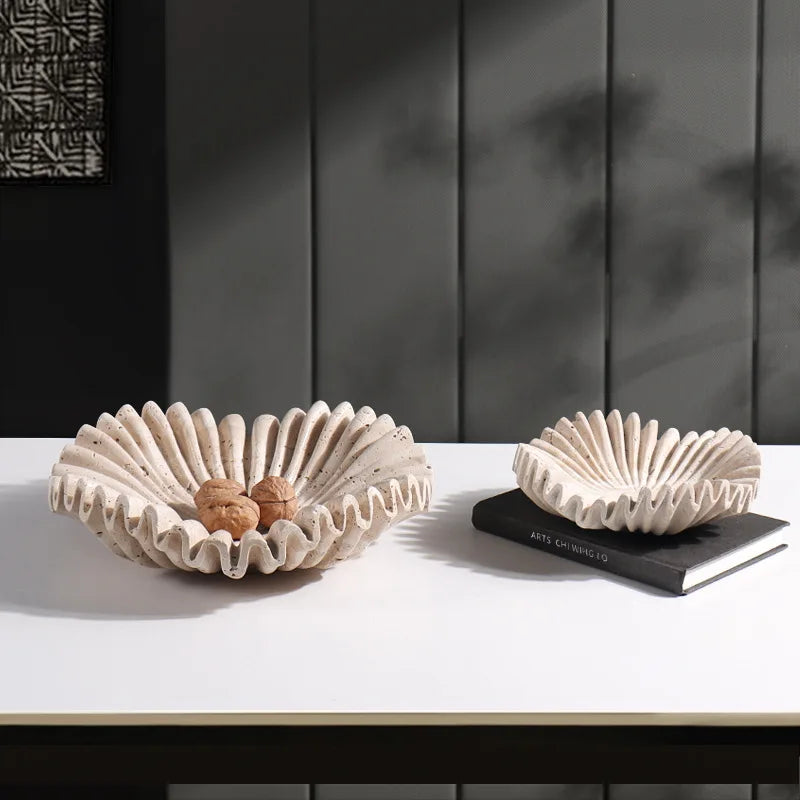 plateau de rangement en marbre style wabi-sabi moderne décor artistique - vue 5 sur 8