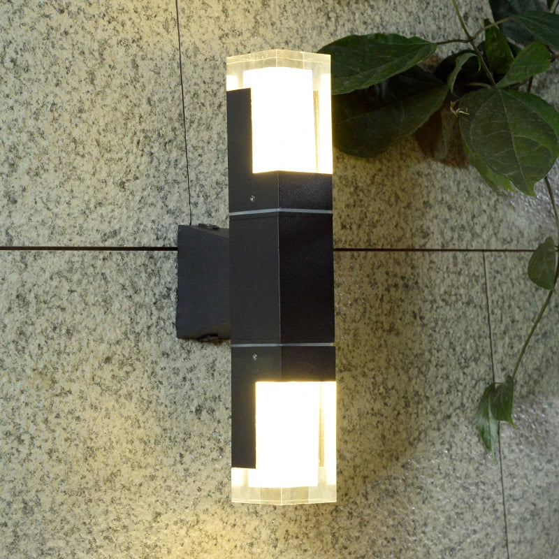 Outdoor Double-Headed Wall Lights, Upper and Lower Lighting Spotlights,Simple and Modern LED Household Aisle Corridor Lights - vue 5 sur 8