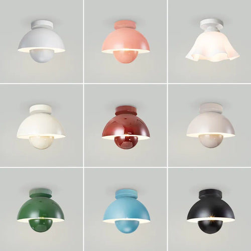 plafonnier LED moderne pot rond coloré