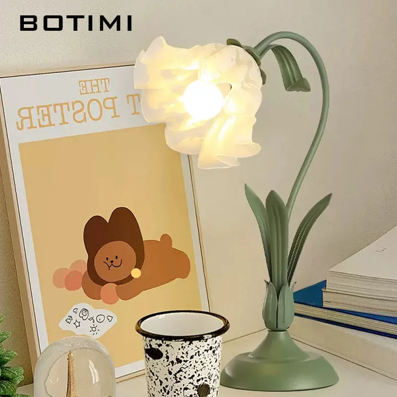 botimi lumière rétro campagne verre fleur décor maison