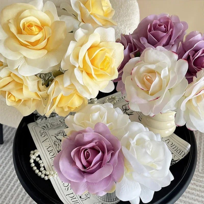 bouquet de roses artificielles décoratives pour jardin - vue 5 sur 10