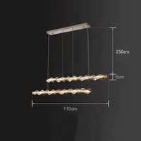 lustre moderne en cristal pour ambiance élégante et minimaliste