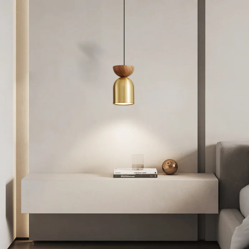 suspension moderne en cuivre noir et or pour intérieur - vue 3 sur 12