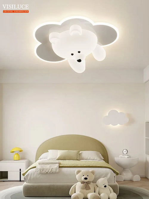 plafonnier led ours mignon pour chambre enfant - vue 3 sur 12