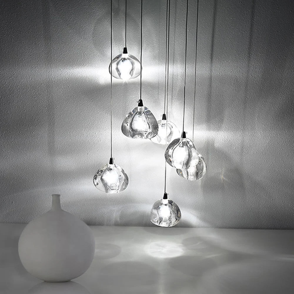 suspension moderne en cristal pour un éclairage élégant - vue 5 sur 15
