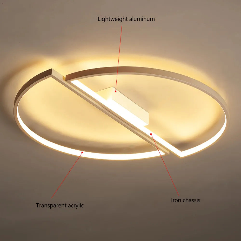 plafonnier moderne à leds pour un éclairage élégant - vue 5 sur 9