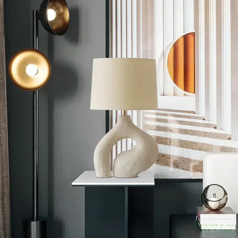lampe de bureau moderne en tissu pour décoration intérieure nordique
