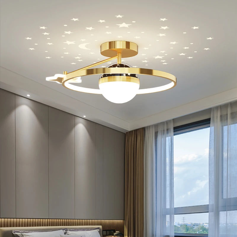 plafonnier moderne lumineux pour une ambiance chaleureuse intérieure - vue 6 sur 8