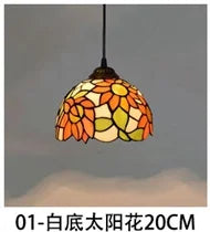 lustre en verre style tiffany rétro pour intérieur méditerranéen - vue 23 sur 30
