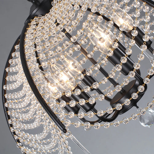 lustre moderne en cristal pour décoration intérieure élégante et lumineuse - vue 5 sur 8