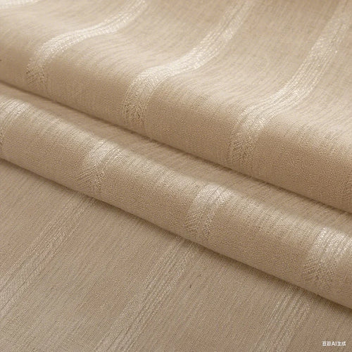 Voilage tulle rayé style européen léger pour salon - vue 8 sur 7