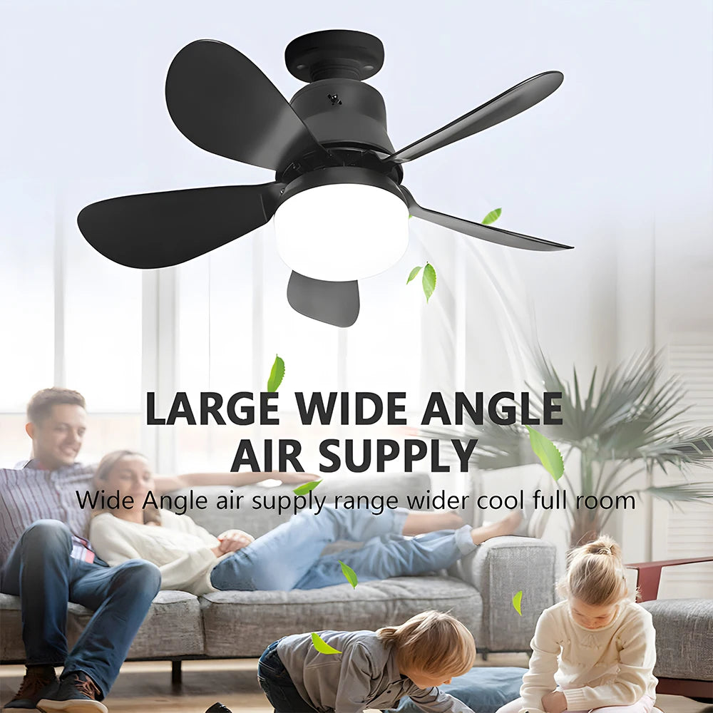 LED 30W ceiling fan light E27 with remote control for dimming, suitable for living room  study, household use Fan lamp 85-265V - vue 6 sur 10