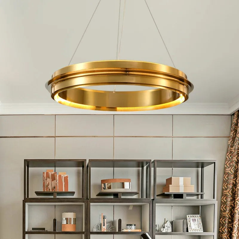 lustre en anneau post-moderne minimaliste italien led