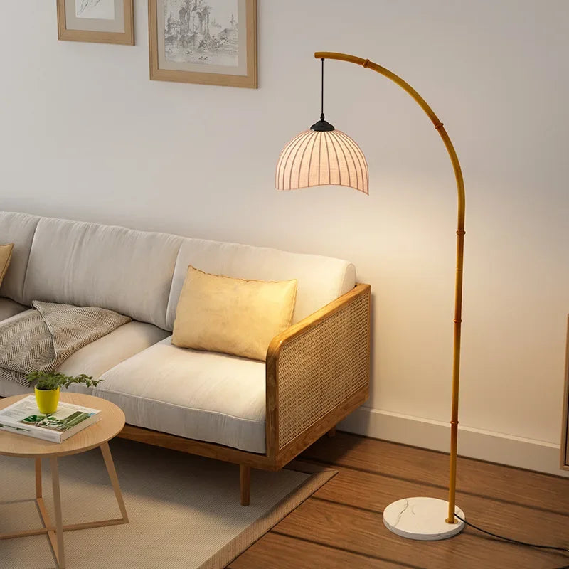 Lampe de chevet japonaise en bambou