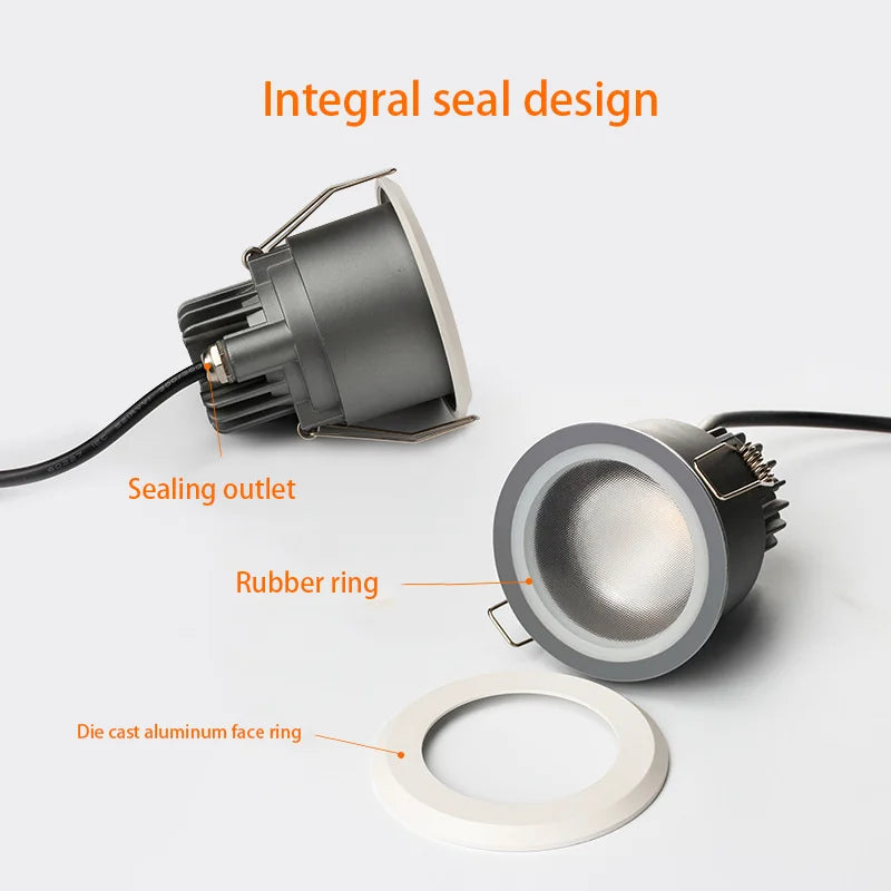 spot led rond étanche en aluminium pour intérieur et extérieur - vue 4 sur 6