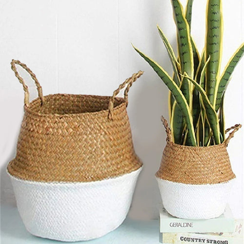 panier en osier suspendu pour rangement et décoration maison - vue 2 sur 13