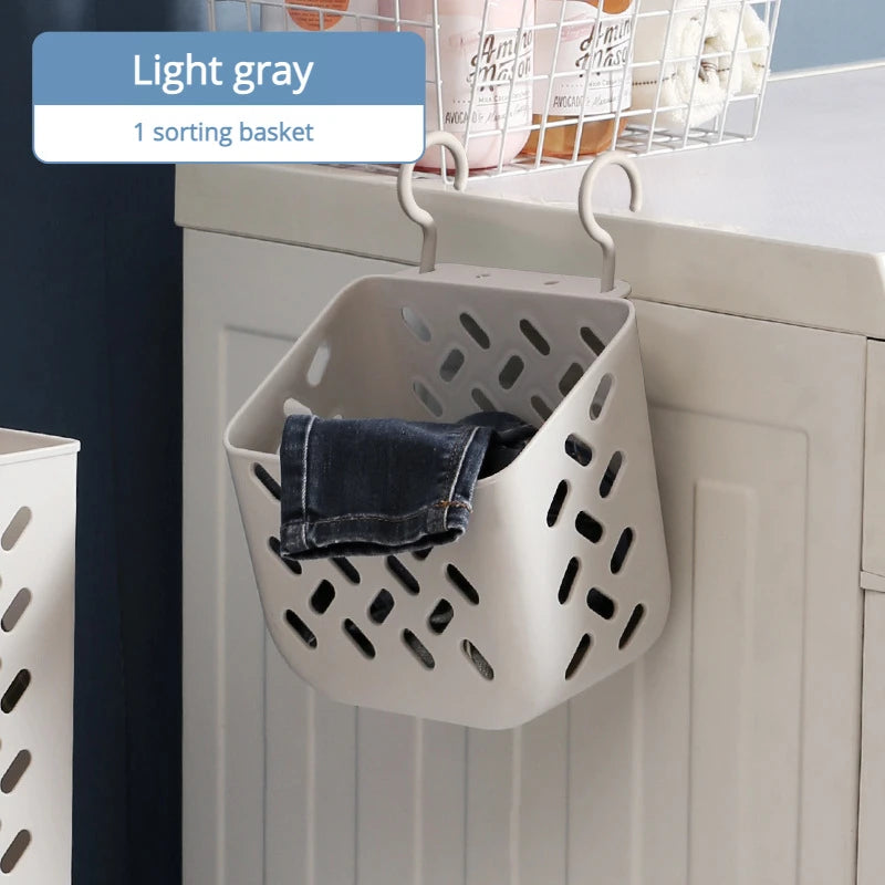 panier à linge pliable et mural pour rangement pratique - vue 9 sur 17