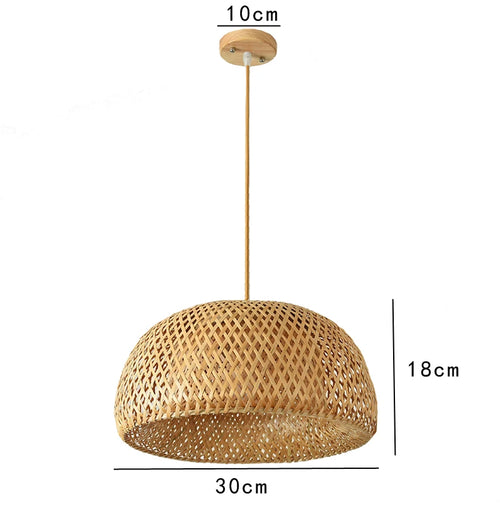 lampes suspendues style chinois tricotées à la main en bambou - vue 16 sur 16