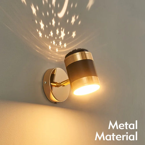 Applique murale de chevet nordiques avec Projection d'étoiles