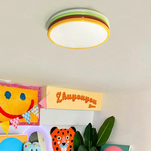 plafonnier led pour enfant protection des yeux éclairage multicolore - vue 4 sur 8