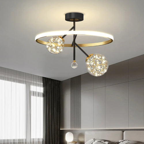 lustre led moderne nordique simple boule pour intérieur - vue 3 sur 16