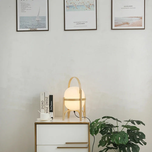 lampe de table en bois pour une décoration moderne et simple - vue 6 sur 10