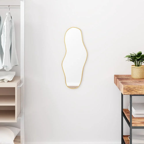 miroir mural élégant au design doré raffiné - vue 2 sur 7