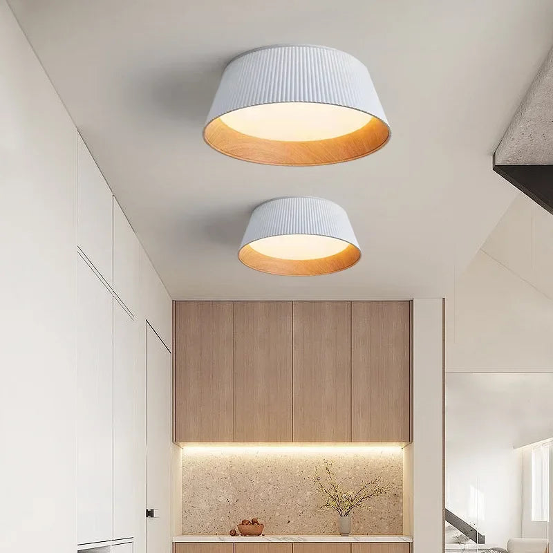 Suspension LED au plafond en Grain de bois