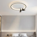 plafonnier moderne à leds avec projecteur lustre luminaire