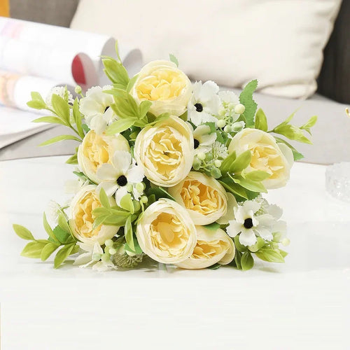 bouquet de pivoines artificielles pour mariage et décoration festive - vue 7 sur 12