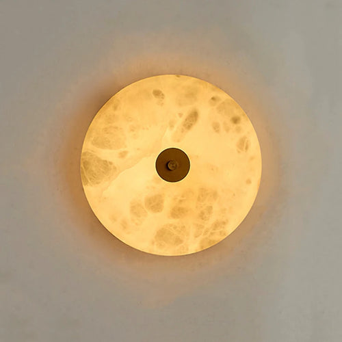 Applique murale ronde en marbre Led salon chevet escalier applique Restaurant hôtel décor éclairage chaud neutre blanc froid - vue 3 sur 8