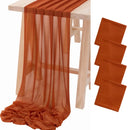 Chemin de table mousseline transparente style boheme couleur