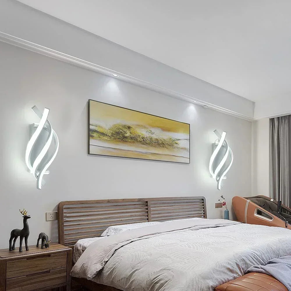 Applique murale spirale incurvée LED décorative - vue 4 sur 20