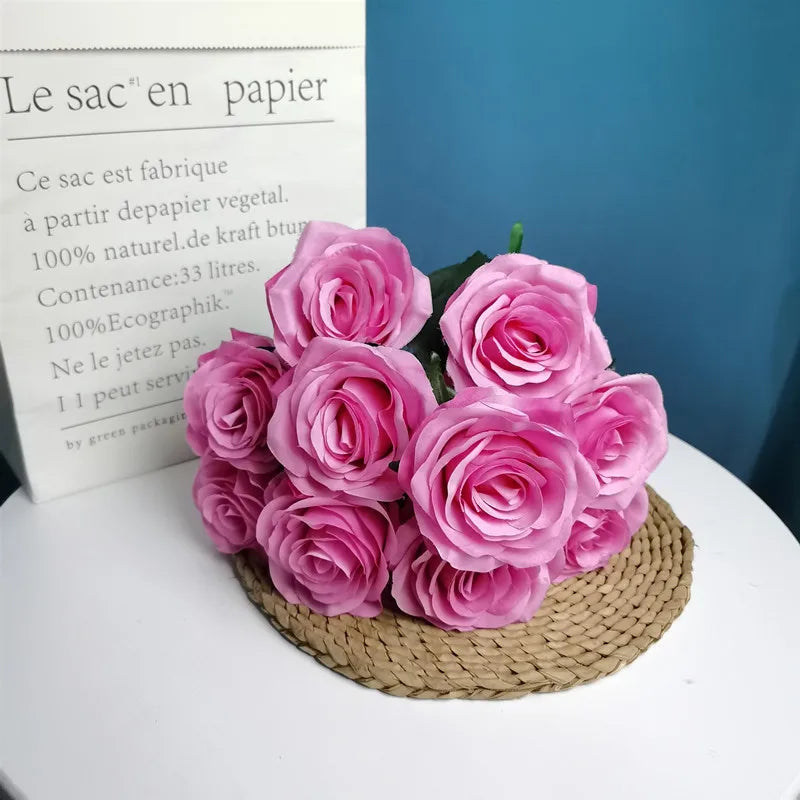 Bouquet de roses artificielles pour mariage et décoration intérieure ...